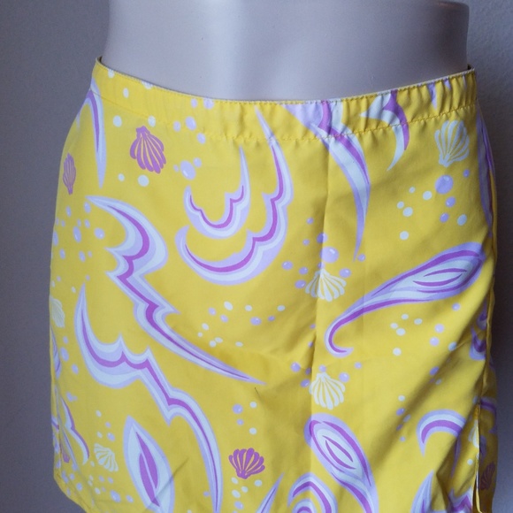 Water Girl Yellow Beach Mini Skirt - Picture 2 of 8